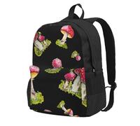 InOmak Pattern Of Red Fly Agaric, Backpack With Pockets Casual Daypack Water Resistant School Bag for Travelling, Hiking, or Camping