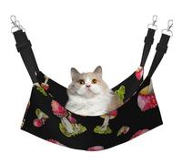 InOmak Pattern Of Red Fly Agaric,Cat Hanging Hammock Soft Double Sided Hanging Bed for Small Dogs Pet,M