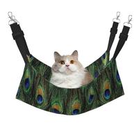 InOmak Peacock Tail Feathers,Cat Hanging Hammock Soft Double Sided Hanging Bed for Small Dogs Pet,M