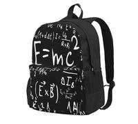 InOmak Physics Formula Law E=Mc2, Backpack With Pockets Casual Daypack Water Resistant School Bag for Travelling, Hiking, or Camping