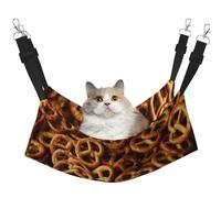InOmak Pretzels Bread Pattern,Cat Hanging Hammock Soft Double Sided Hanging Bed for Small Dogs Pet,L