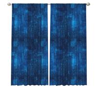 InOmak Programmer Binary Code Blue, 2 Panels Window Curtains 52 x 84 Inch Blackout Curtains for Living Room Bedroom