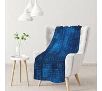 InOmak Programmer Binary Code Blue,Soft Blanket Warm Anti-Pilling Flannel Plush Throw Blanket 76 X 102 cm