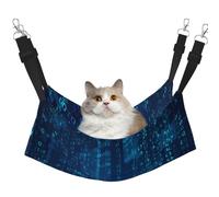 InOmak Programmer Blue Binary Code,Cat Hanging Hammock Soft Double Sided Hanging Bed for Small Dogs Pet,M