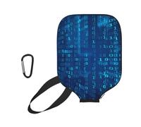 InOmak Programmer Blue Binary Code, Sport Pickleball Paddle Cover, Pickleball Paddle Case Fits Most Standard Paddle Shapes and Sizes