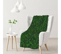 InOmak Programmer Green Decimal Computer Code,Soft Blanket Warm Anti-Pilling Flannel Plush Throw Blanket 76 X 102 cm