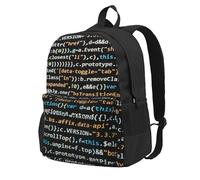 InOmak Programmer Programming Code, Backpack With Pockets Casual Daypack Water Resistant School Bag for Travelling, Hiking, or Camping