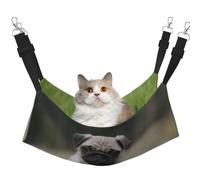 InOmak Pug Bokeh Puppy Dogs Lawn Pets Pug,Cat Hanging Hammock Soft Double Sided Hanging Bed for Small Dogs Pet,M