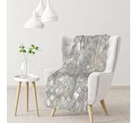 InOmak Quatrefoil Moroccan Mother Of Pearl,Soft Blanket Warm Anti-Pilling Flannel Plush Throw Blanket 76 X 102 cm