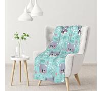 InOmak Raccoon And Koala,Soft Blanket Warm Anti-Pilling Flannel Plush Throw Blanket 76 X 102 cm