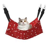 InOmak Red And White Polka Dots,Cat Hanging Hammock Soft Double Sided Hanging Bed for Small Dogs Pet,M