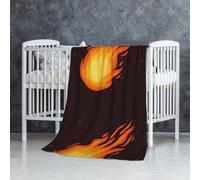 InOmak Red Falling Fireball Flame Pattern,Soft Blanket Warm Anti-Pilling Flannel Plush Throw Blanket 76 X 127 cm