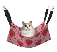 InOmak Red Strawberry And Polka Dot,Cat Hanging Hammock Soft Double Sided Hanging Bed for Small Dogs Pet,M
