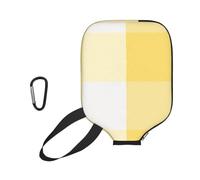 InOmak Rustic Yellow And White Buffalo Check Plaid, Sport Pickleball Paddle Cover, Pickleball Paddle Case Fits Most Standard Paddle Shapes and Sizes