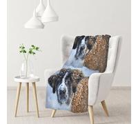 InOmak Saint Bernard Dog,Soft Blanket Warm Anti-Pilling Flannel Plush Throw Blanket 76 X 102 cm