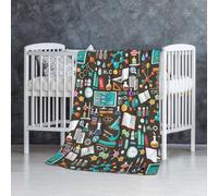InOmak Science Chemistry Pattern,Soft Blanket Warm Anti-Pilling Flannel Plush Throw Blanket 76 X 127 cm