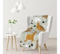 InOmak Seal And Walrus Pattern,Soft Blanket Warm Anti-Pilling Flannel Plush Throw Blanket 76 X 102 cm