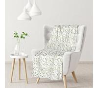 InOmak Season Watercolors Of Herbs Flowers,Soft Blanket Warm Anti-Pilling Flannel Plush Throw Blanket 76 X 102 cm