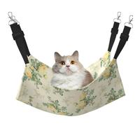 InOmak Shabby Chic Decor Floral,Cat Hanging Hammock Soft Double Sided Hanging Bed for Small Dogs Pet,L
