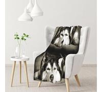 InOmak Siberian Husky,Soft Blanket Warm Anti-Pilling Flannel Plush Throw Blanket 76 X 102 cm