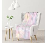InOmak Soft Pastel Bright Colored Calm Abstract The Arts,Soft Blanket Warm Anti-Pilling Flannel Plush Throw Blanket 76 X 102 cm