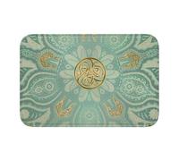 InOmak Soft Sage Green And Gold Celtic Mandala,Soft Hem Mat Doormat Bath Mat Non-Slip Floor Mat Absorbent Bathroom Pad 40x60 cm