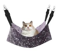 InOmak Sparkling Lavender Lady Glitter Shiny Decor Art,Cat Hanging Hammock Soft Double Sided Hanging Bed for Small Dogs Pet,M