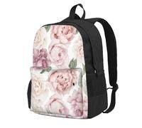 InOmak Spring Season Pink Flowers Floral, Backpack With Pockets Casual Daypack Water Resistant School Bag for Travelling, Hiking, or Camping