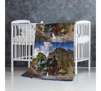 InOmak Steam Engine Train,Soft Blanket Warm Anti-Pilling Flannel Plush Throw Blanket 76 X 127 cm