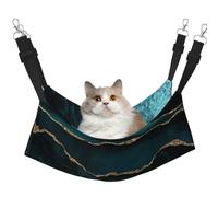InOmak Teal Emerald Marble L And Scapes,Cat Hanging Hammock Soft Double Sided Hanging Bed for Small Dogs Pet,L