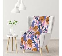 InOmak Tigers In The Jungle,Soft Blanket Warm Anti-Pilling Flannel Plush Throw Blanket 76 X 102 cm