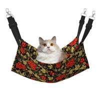 InOmak Traditional Russian Cranberry,Cat Hanging Hammock Soft Double Sided Hanging Bed for Small Dogs Pet,M