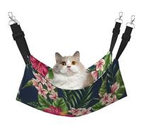 InOmak Tropical Flowers Frangipani Hibiscus Nature,Cat Hanging Hammock Soft Double Sided Hanging Bed for Small Dogs Pet,M