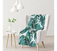 InOmak Tropical Jungle Palm Leaf,Soft Blanket Warm Anti-Pilling Flannel Plush Throw Blanket 76 X 102 cm