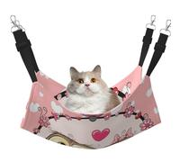 InOmak Two Cute Cartoon Owls,Cat Hanging Hammock Soft Double Sided Hanging Bed for Small Dogs Pet,L
