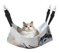 InOmak Two Siberian Husky Dogs,Cat Hanging Hammock Soft Double Sided Hanging Bed for Small Dogs Pet,L
