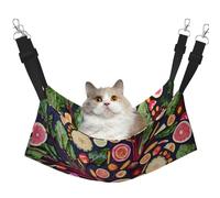 InOmak Vegan Live Fruits Vegetables Print,Cat Hanging Hammock Soft Double Sided Hanging Bed for Small Dogs Pet,L