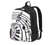 InOmak Watercolor Abstract Piano Keys, Backpack With Pockets Casual Daypack Water Resistant School Bag for Travelling, Hiking, or Camping