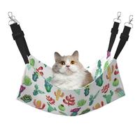 InOmak Watercolor Cactus Succulents,Cat Hanging Hammock Soft Double Sided Hanging Bed for Small Dogs Pet,M