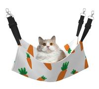 InOmak Watercolor Carrots Pattern,Cat Hanging Hammock Soft Double Sided Hanging Bed for Small Dogs Pet,L