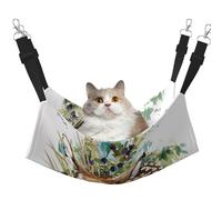 InOmak Watercolor Wildlife Deer,Cat Hanging Hammock Soft Double Sided Hanging Bed for Small Dogs Pet,M