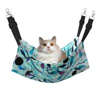 InOmak Watercolour Music Branches Leaves,Cat Hanging Hammock Soft Double Sided Hanging Bed for Small Dogs Pet,M