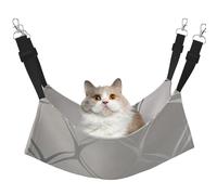 InOmak Wave Geometric Grey Silver,Cat Hanging Hammock Soft Double Sided Hanging Bed for Small Dogs Pet,M