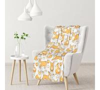 InOmak Welsh Corgi,Soft Blanket Warm Anti-Pilling Flannel Plush Throw Blanket 76 X 102 cm