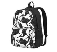 InOmak Whale Orca Killer, Backpack With Pockets Casual Daypack Water Resistant School Bag for Travelling, Hiking, or Camping