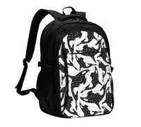 InOmak Whale Orca Killer, Travel Backpack Casual School Bags Laptop Rucksack With USB Charging Port For Men Women