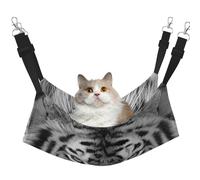 InOmak White Beautiful Tiger Print,Cat Hanging Hammock Soft Double Sided Hanging Bed for Small Dogs Pet,L