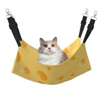 InOmak Yellow Cheese Pattern,Cat Hanging Hammock Soft Double Sided Hanging Bed for Small Dogs Pet,M