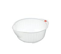 INOMATA NH4ZT77 HIC Inomata.0800 Japanese Vegetable Fruit Rice Wash Bowl, 8-Inch, Clear, Acrylic