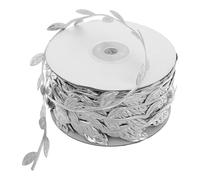 INOOMP 1 Roll Vines Trim Fabric Plant Ribbon Silver with Soft Glow of The Lights and Versatile Use Unique Design Artistic Touch for Nurseries and Living Rooms Shower Decor